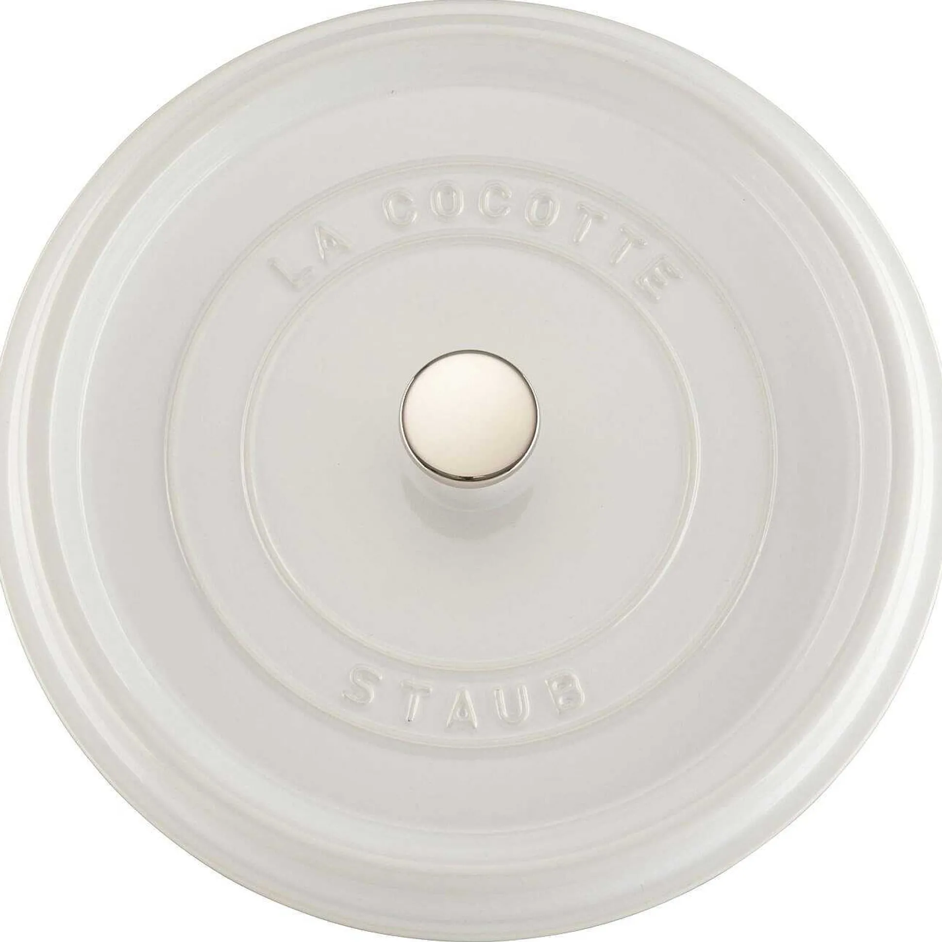 Staub Round Cocotte, 7qt, White