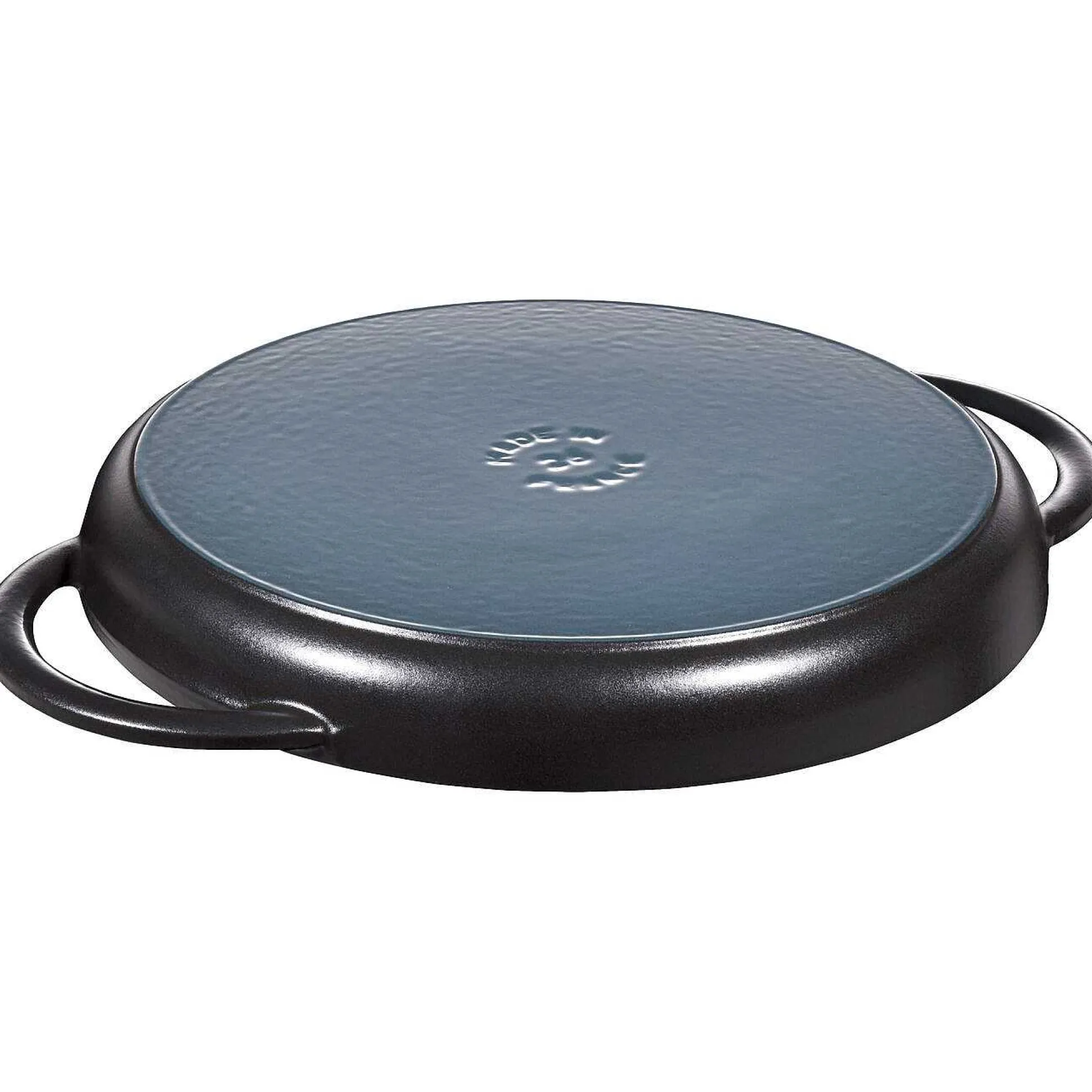 Staub Round Double Handle Pure Grill, 10", Black