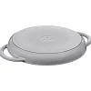 Staub Round Double Handle Pure Grill, 10", Graphite Grey
