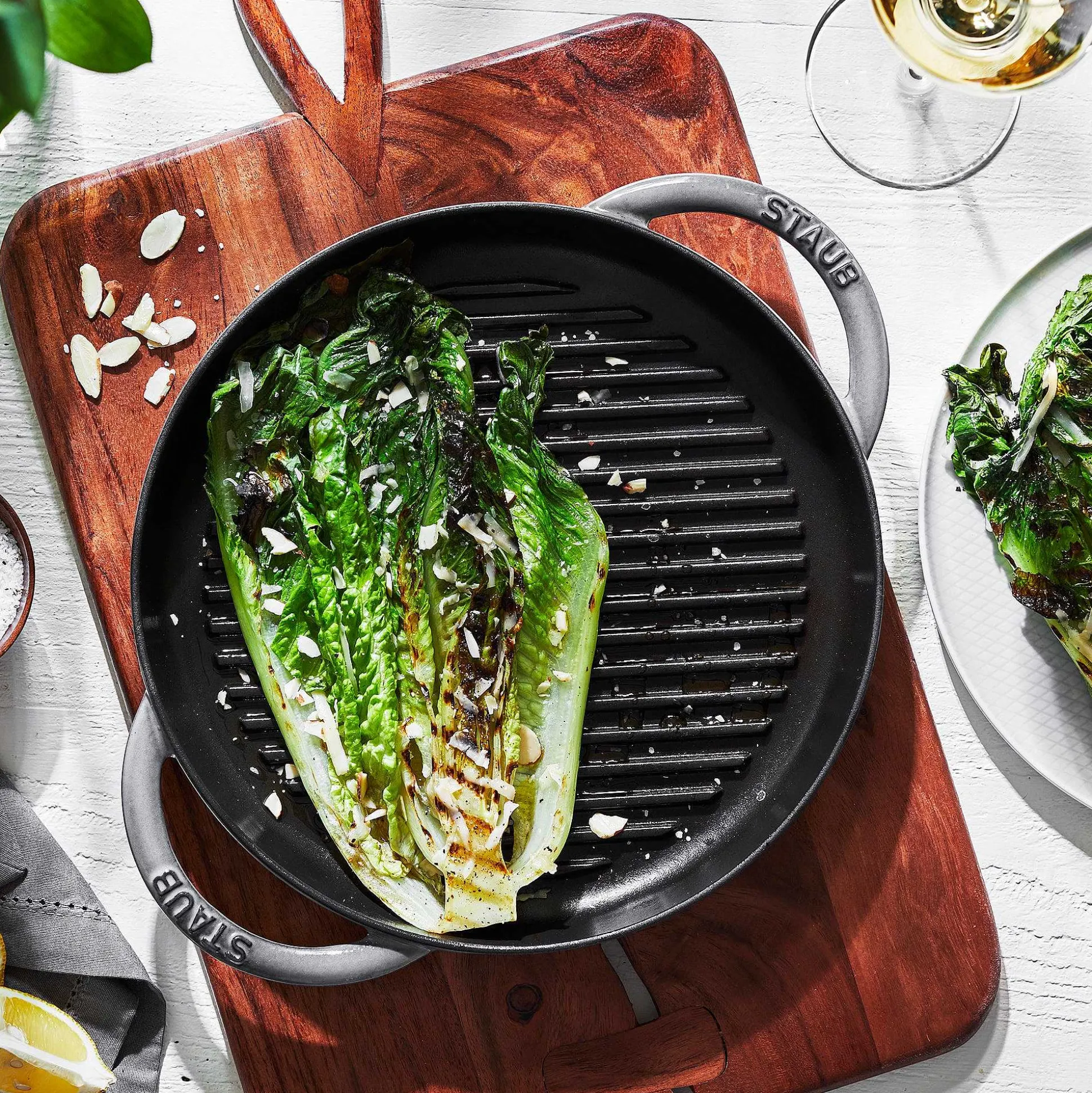 Staub Round Double Handle Pure Grill, 10", Graphite Grey