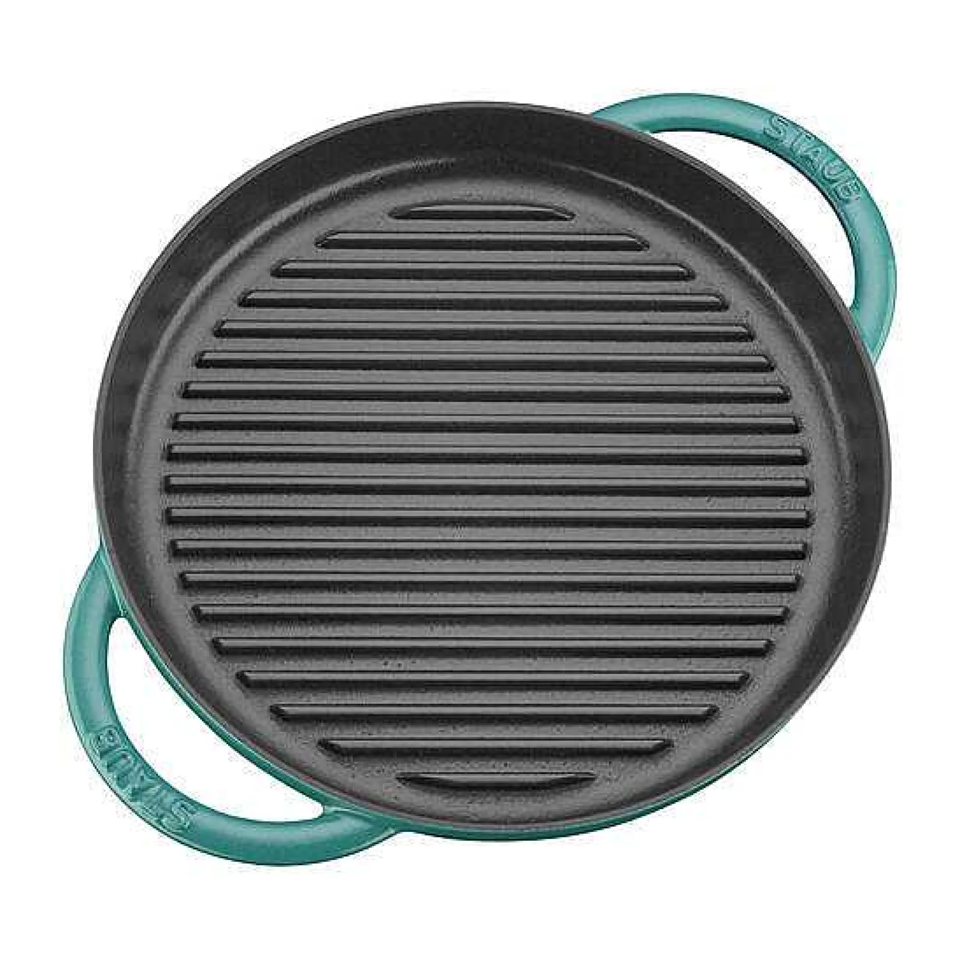 Staub Round Double Handle Pure Grill, 10", Turquoise