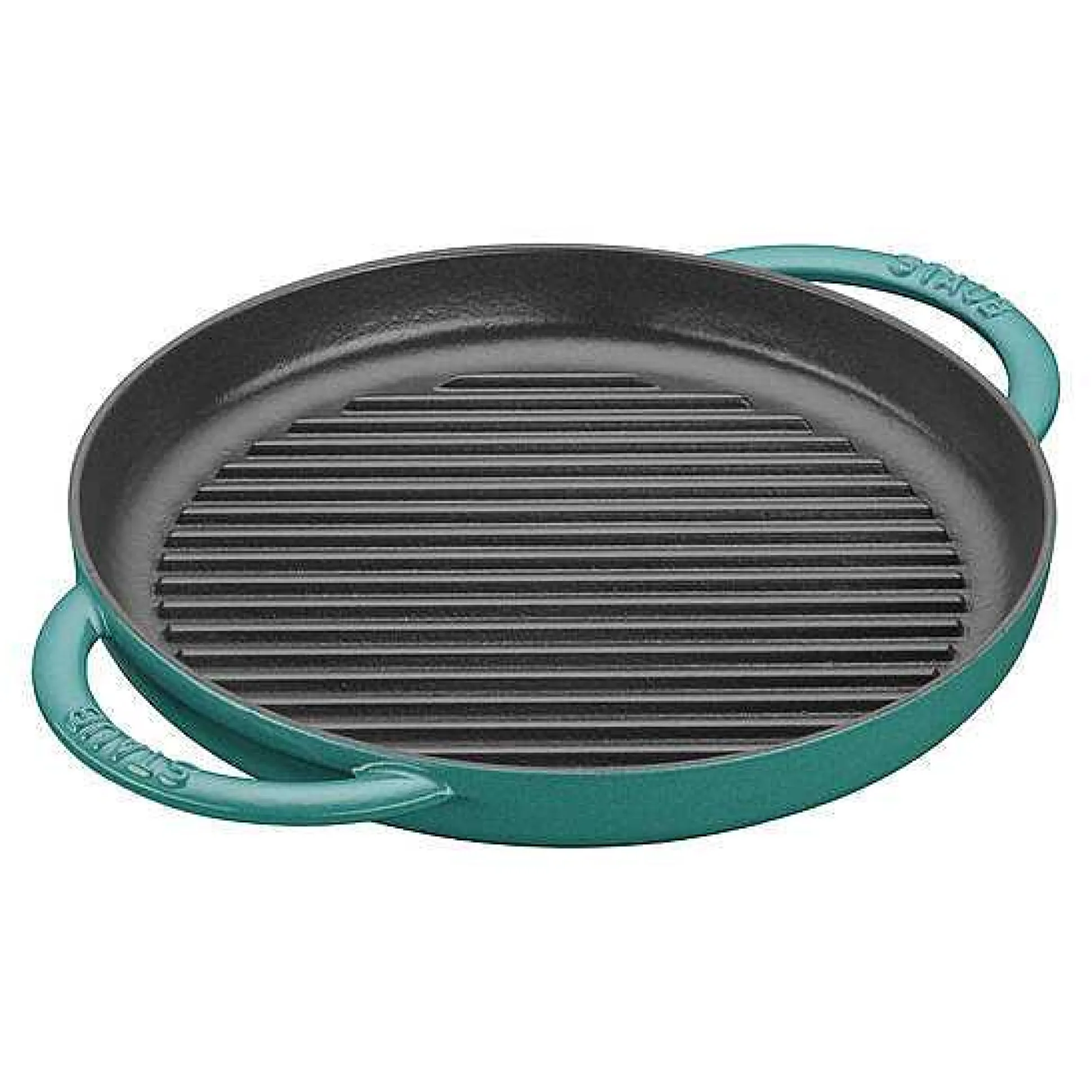 Staub Round Double Handle Pure Grill, 10", Turquoise