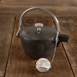 Staub Round Tea Kettle, 1qt, Black^Be Home Sale
