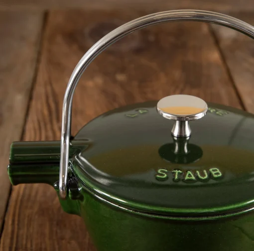 Staub Round Tea Kettle, 1qt, Basil^Be Home Hot