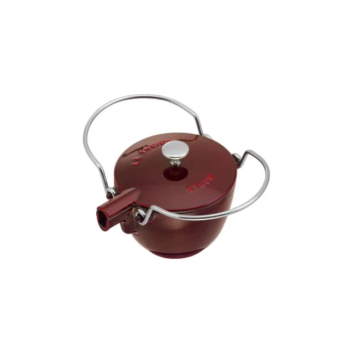 Staub Round Tea Kettle, 1qt, Grenadine^Be Home Online