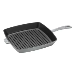 Staub Square Grill Pan, 12", Graphite Grey