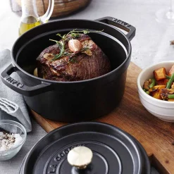 Staub Tall Cocotte, 5 qt, Black