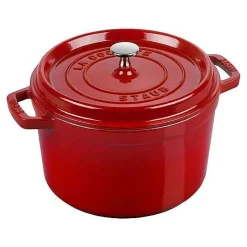 Staub Tall Cocotte, 5 qt, Cherry