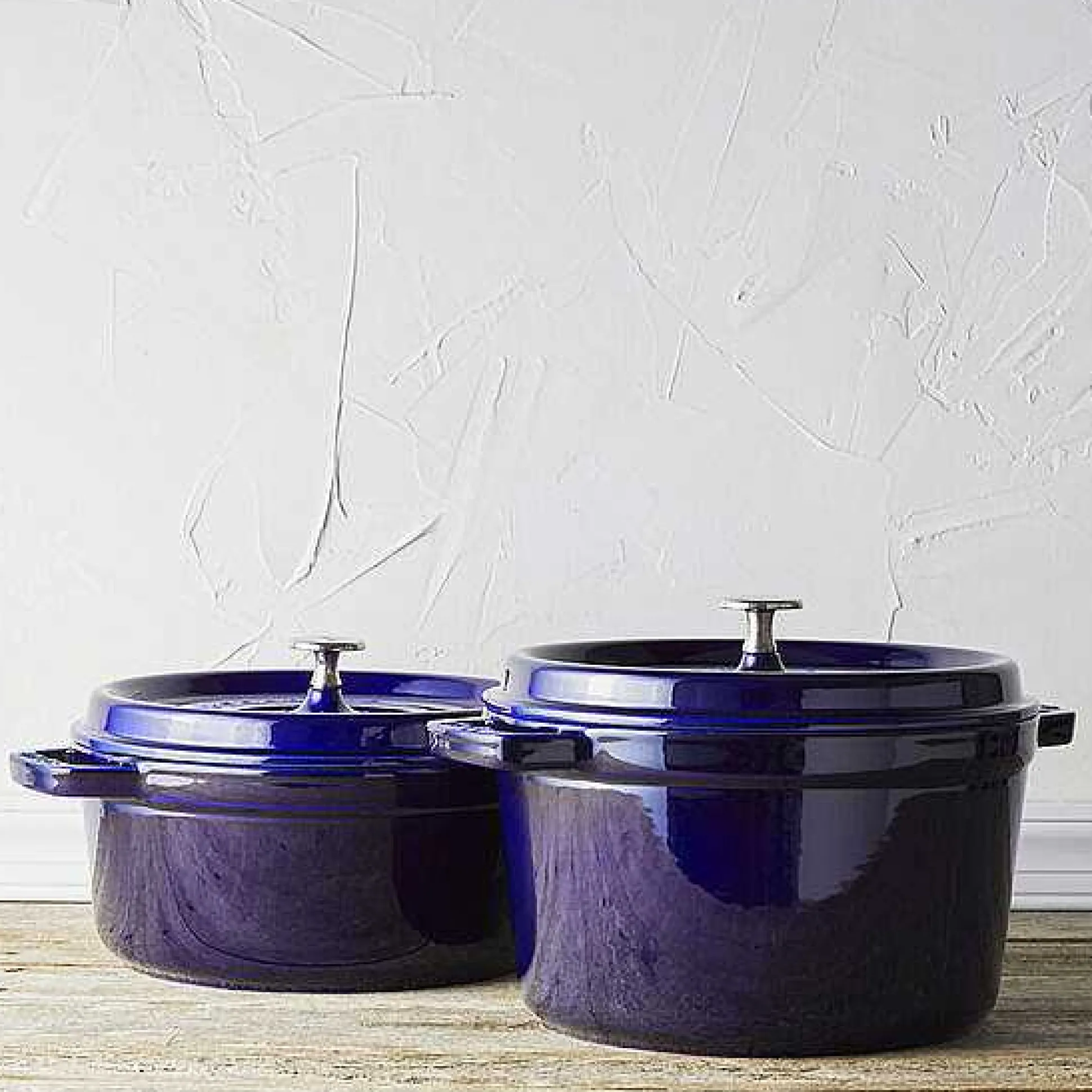Staub Tall Cocotte, 5 qt, Dark Blue