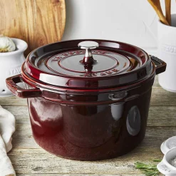 Staub Tall Cocotte, 5 qt, Grenadine