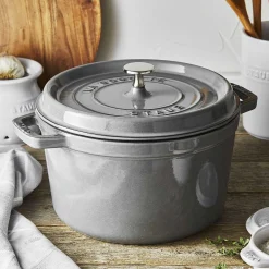 Staub Tall Cocotte, 5 qt, Graphite