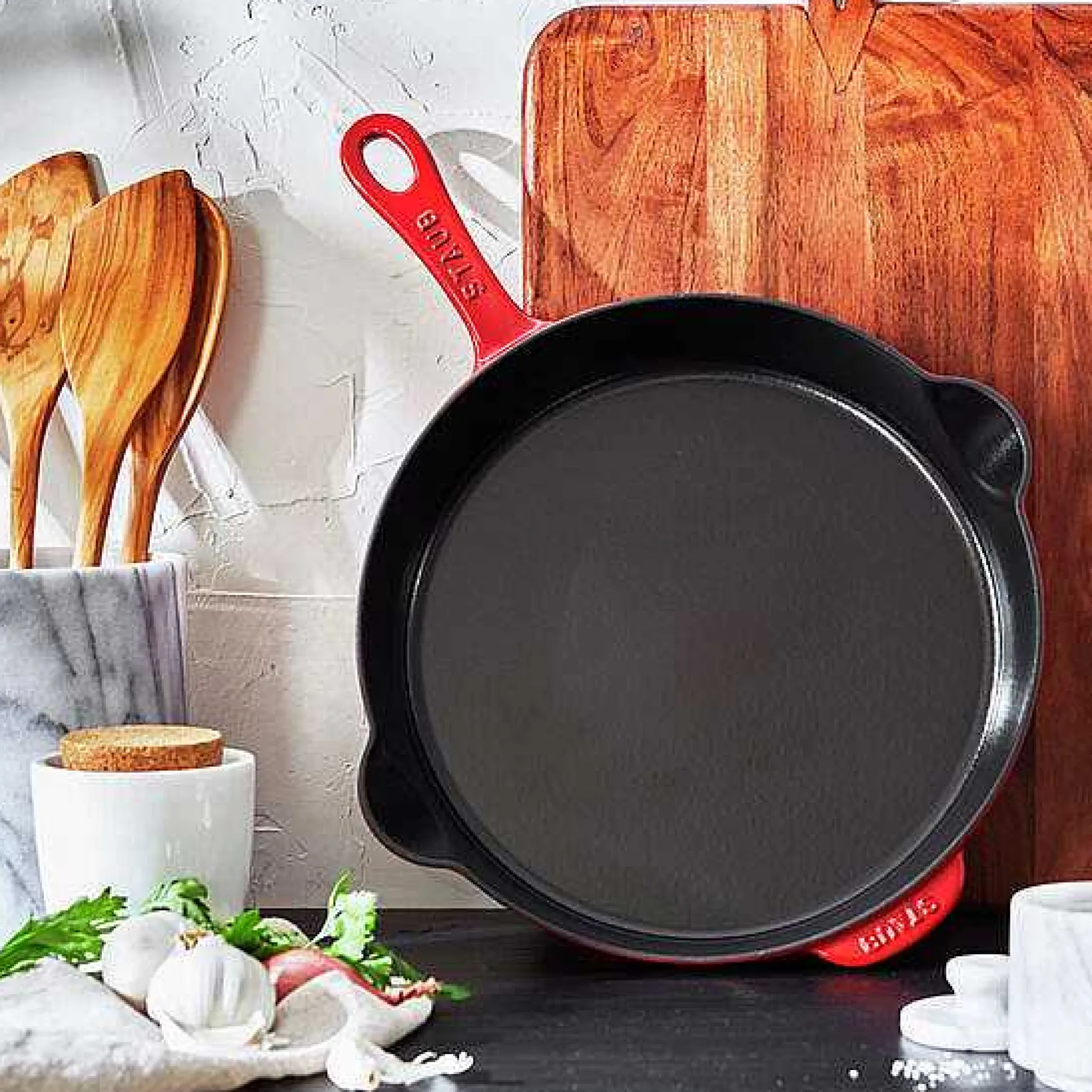 Staub Traditional Deep Skillet, 11'', Cherry