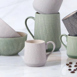Sterling Crosshatch Espresso Cups, Set of 4^Be Home Fashion