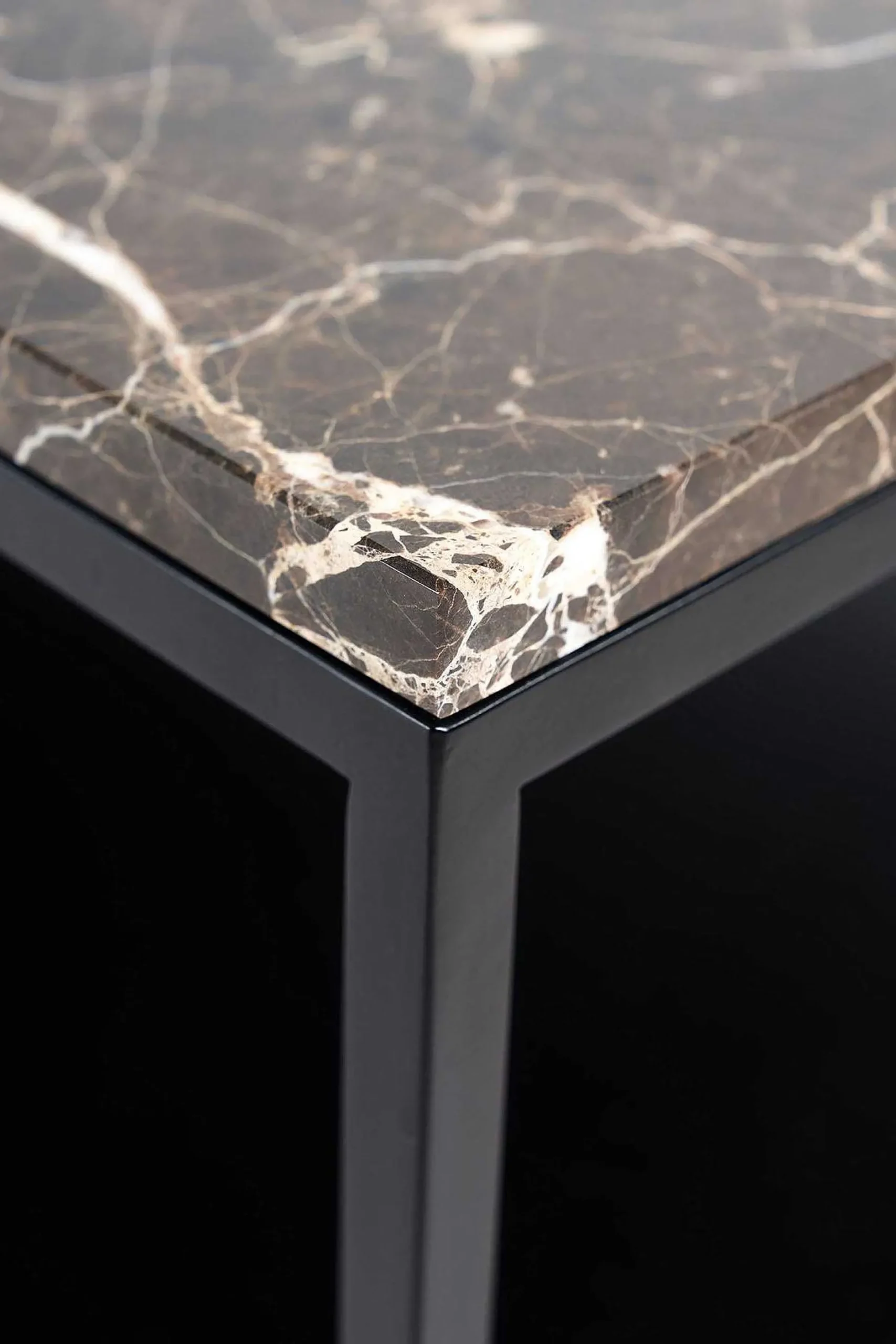 Stone Coffee Table, Dark Emperador Marble