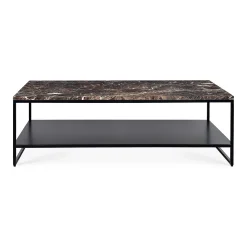 Stone Coffee Table, Dark Emperador Marble