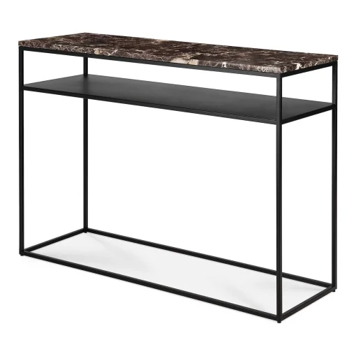 Stone Console, Dark Emperador Marble
