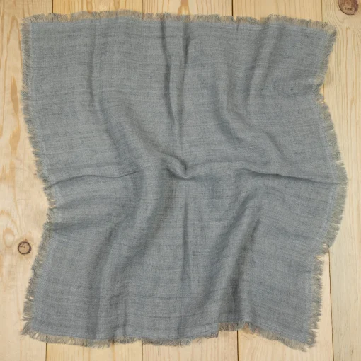 Stone Washed Linen Dinner Napkins, Grey, Set of 4^Be Home Discount