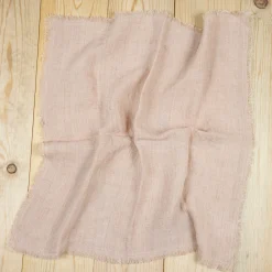Stone Washed Linen Dinner Napkins, Blush, Set of 4^Be Home Online