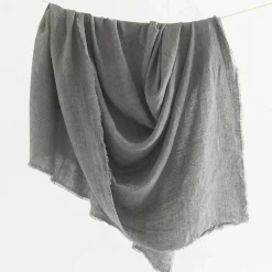 Stone Washed Linen Tablecloth, Grey