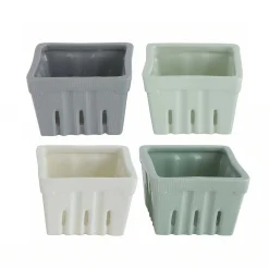 Stoneware Berry Basket, Set of 4