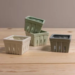 Stoneware Berry Basket, Set of 4