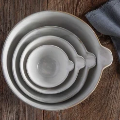 Stoneware Nested Mixing Bowls Set