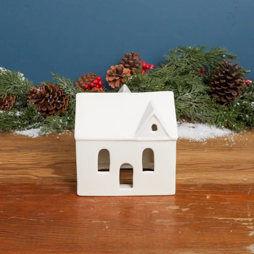 Stoneware Village House, Medium^Be Home Fashion