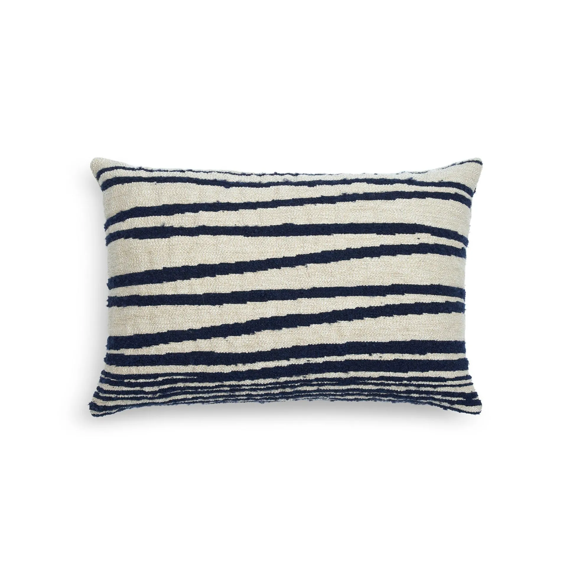 Stripes Lumbar Pillow, White^Be Home Best Sale