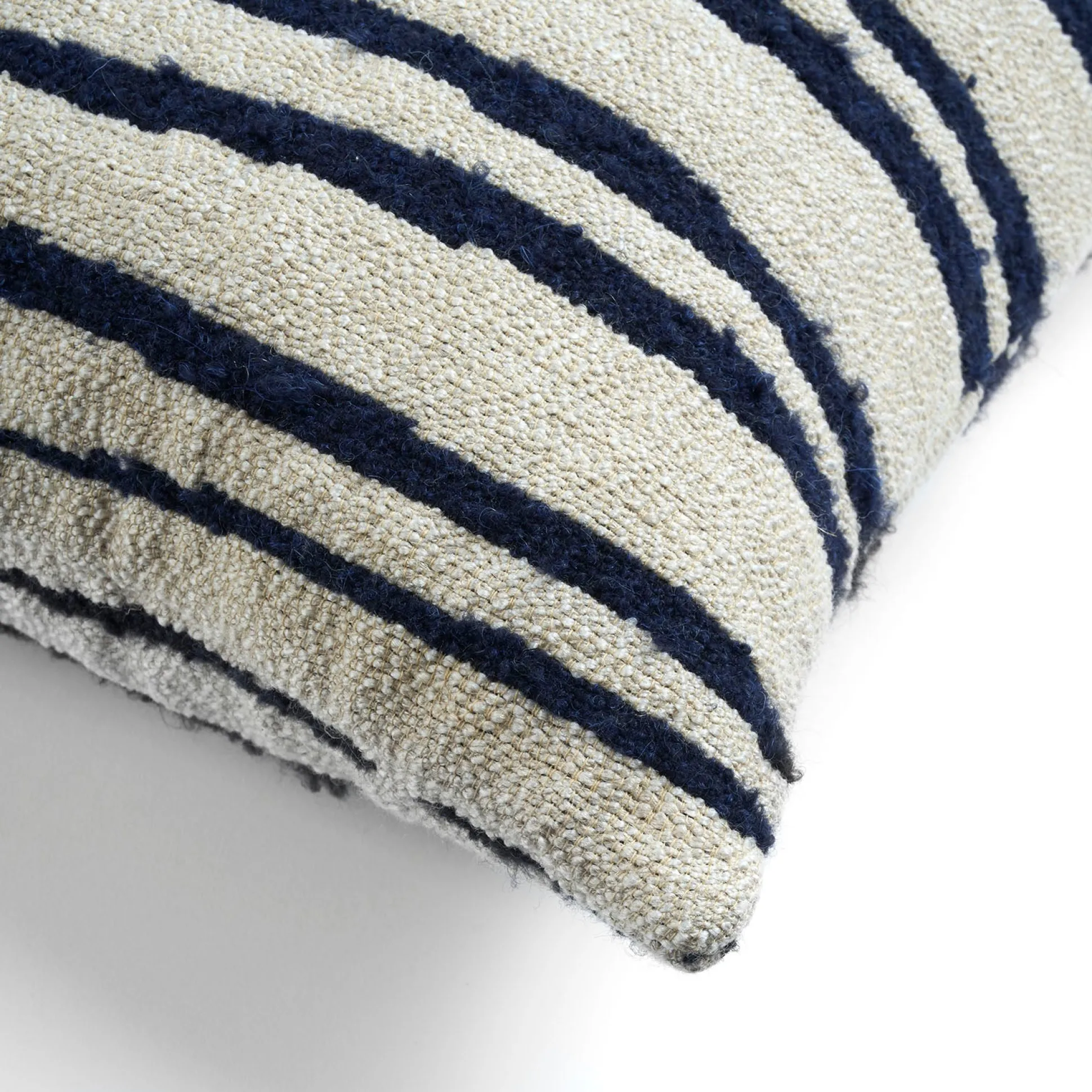Stripes Lumbar Pillow, White^Be Home Best Sale