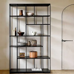 Studio Solid Black Teak Rack