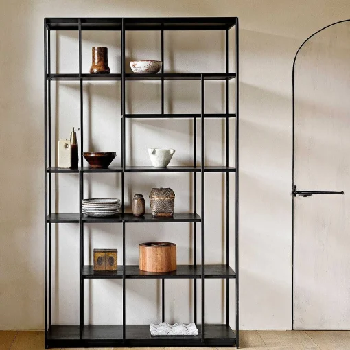 Studio Solid Black Teak Rack