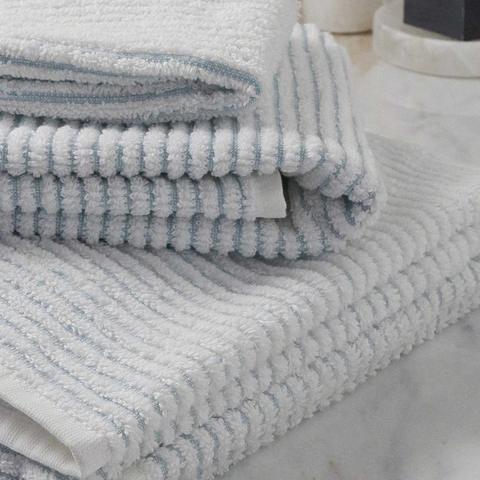 Sullivan Washcloth, Sterling Blue