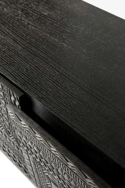 Tabwa Black Teak Media Console, 63