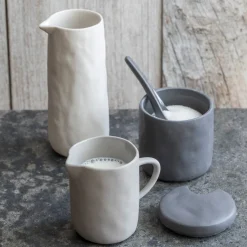 Tam Stoneware Creamer, Pearl^Be Home Online