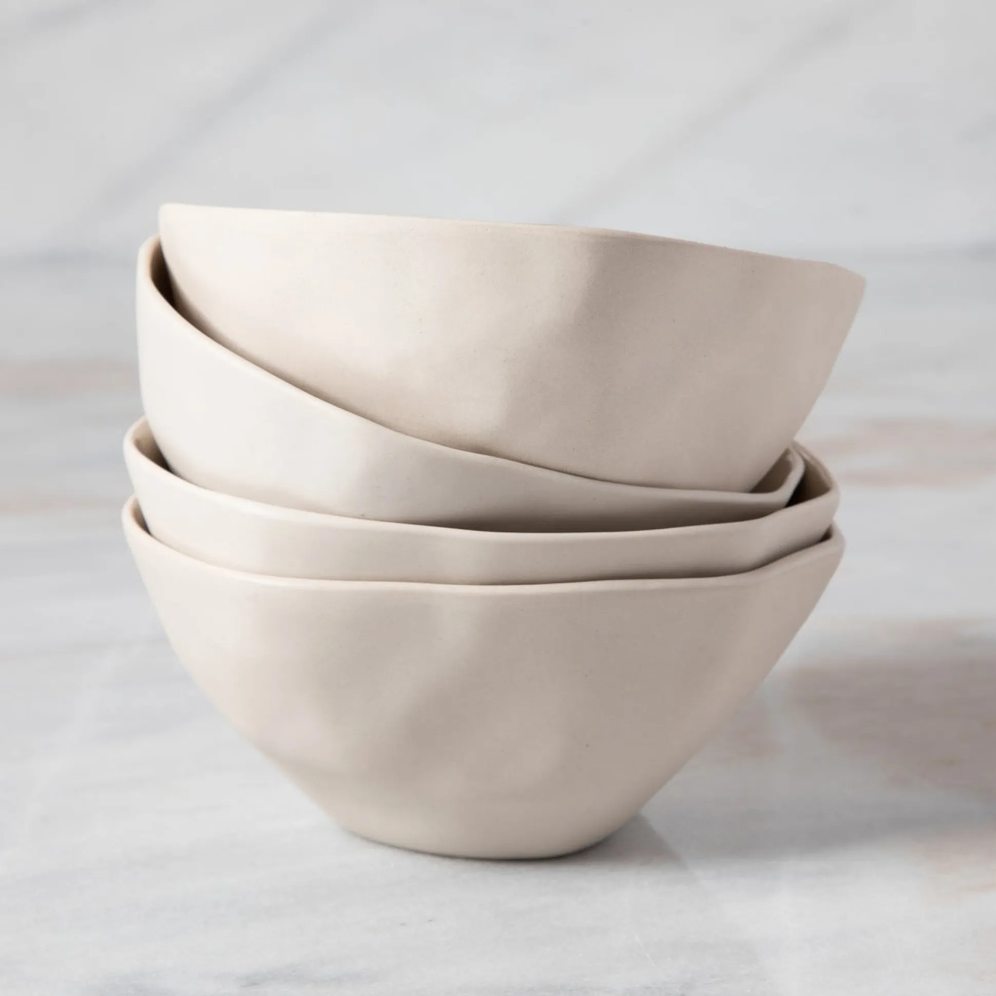 Tam Stoneware Dessert Bowl, Pearl, Set of 4^Be Home Flash Sale