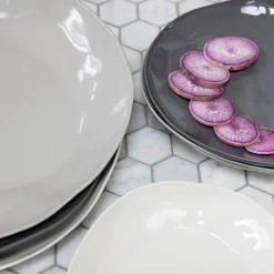 Tam Stoneware Dinner Plate, Sterling, Set of 4^Be Home Discount