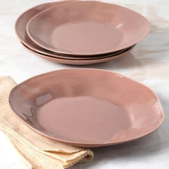 Tam Stoneware Dinner Plate, Terracotta Rose, Set of 4^Be Home Best Sale