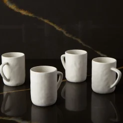Tam Stoneware Mug, Pearl, Set of 4^Be Home Clearance