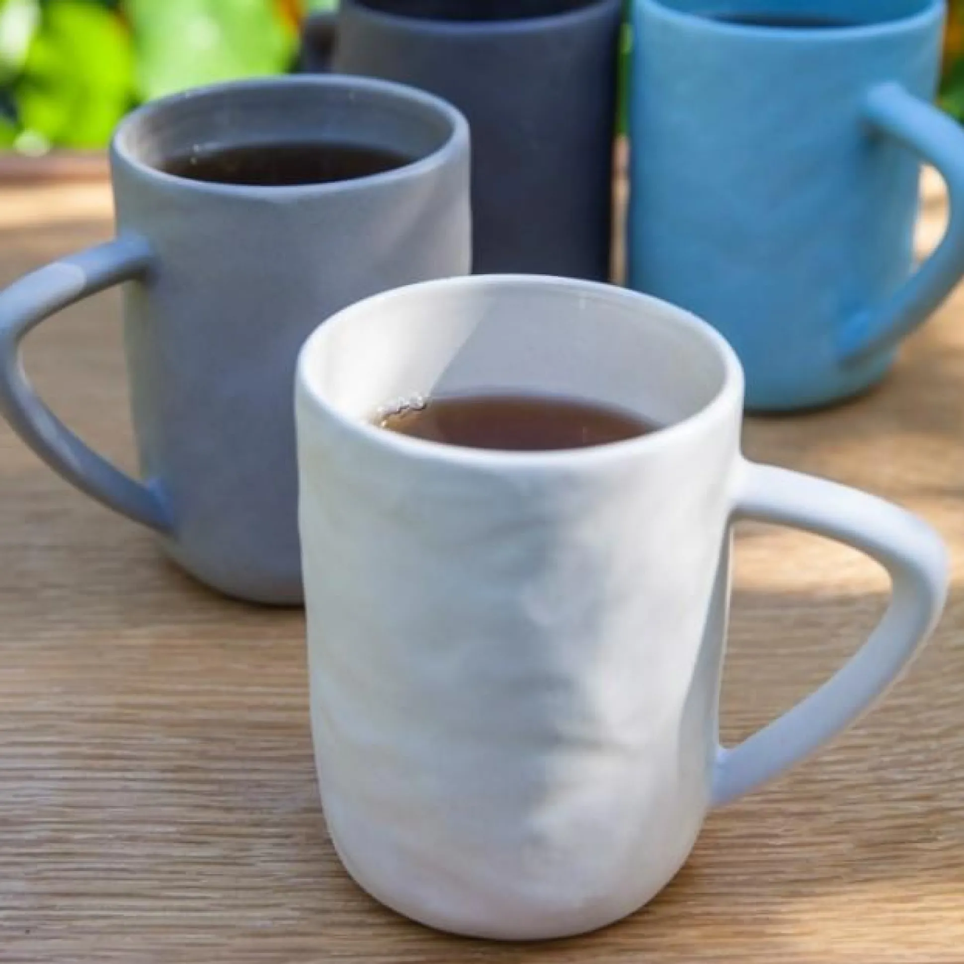 Tam Stoneware Mug, Pearl, Set of 4^Be Home Clearance