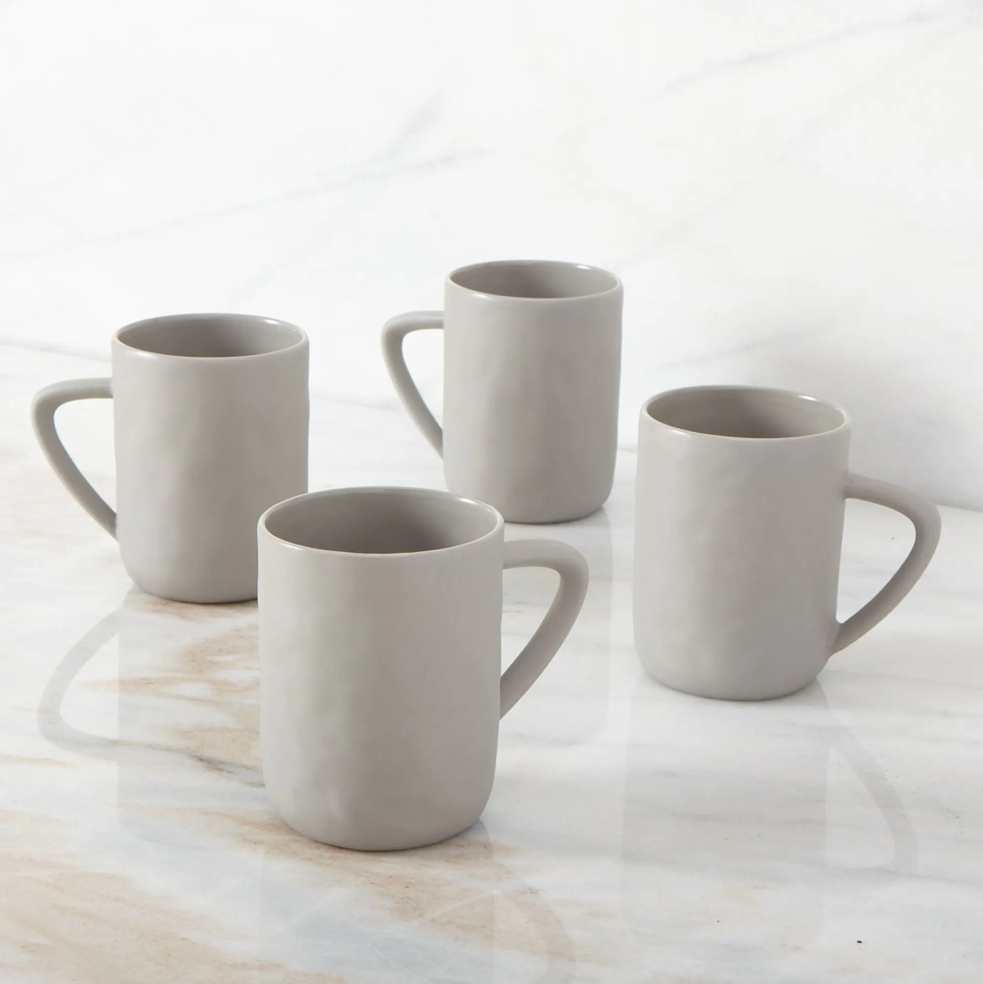 Tam Stoneware Mug, Sterling, Set of 4^Be Home Discount