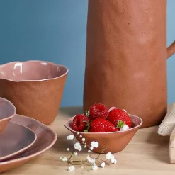 Tam Stoneware Pinch Bowl, Terracotta Rose, Set of 2