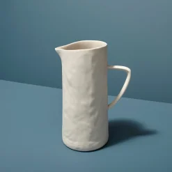 Tam Stoneware Pitcher, Pearl^Be Home Outlet
