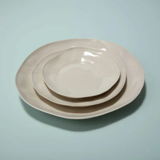 Tam Stoneware Platter, Pearl