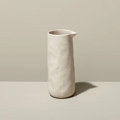 Tam Stoneware Pouring Carafe, Pearl^Be Home Store