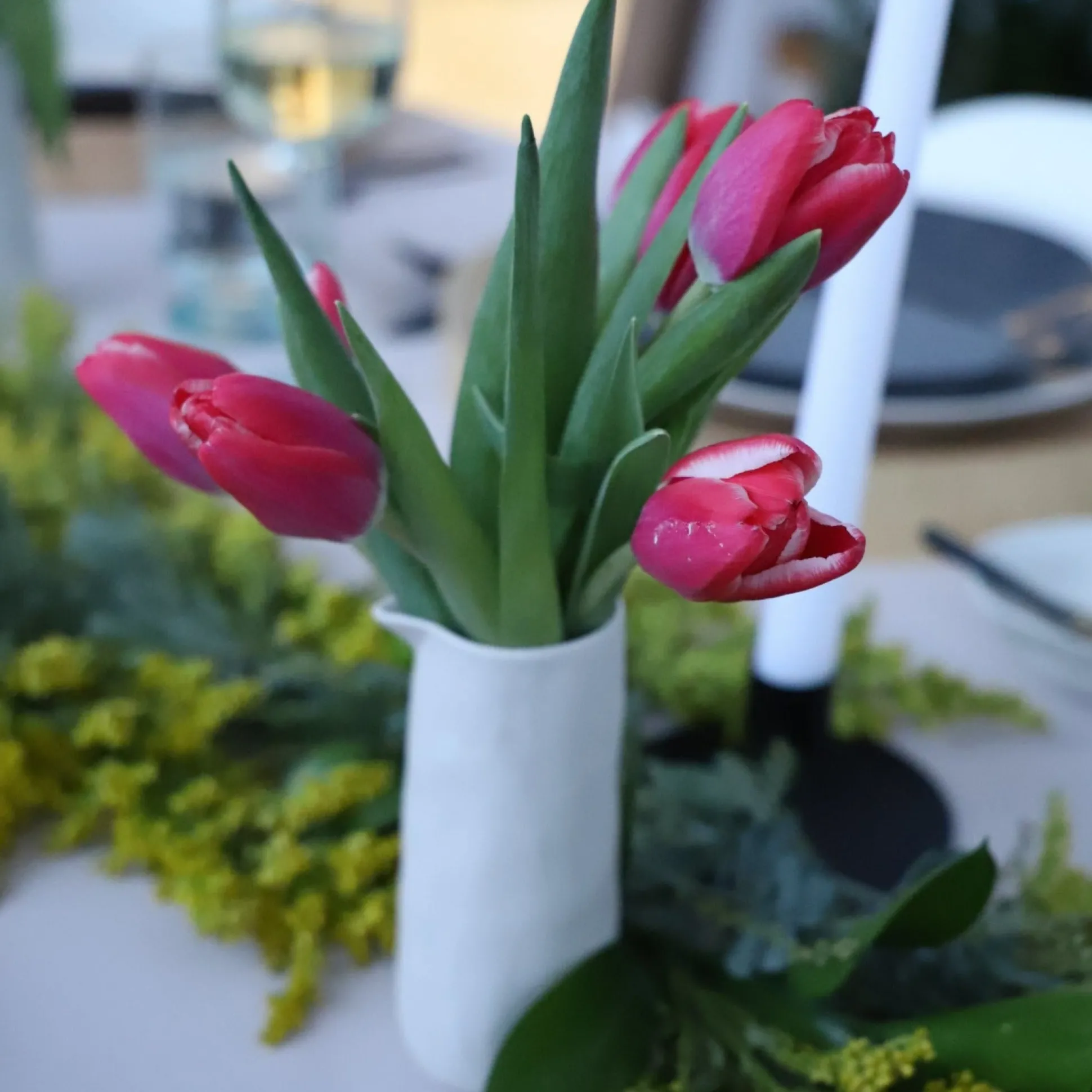 Tam Stoneware Pouring Carafe, Pearl^Be Home Store