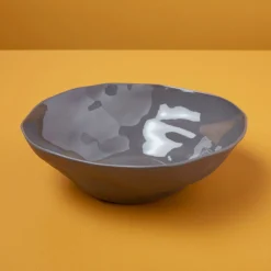 Tam Stoneware Side Bowl, Slate, Set of 4^Be Home Hot