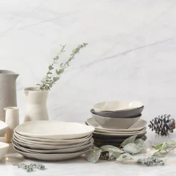 Tam Stoneware Side Plate, Pearl, Set of 4^Be Home Shop