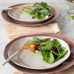 Tam Stoneware Side Plate, Pearl, Set of 4^Be Home Shop