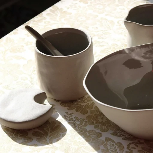 Tam Stoneware Sugar Cellar, Sterling