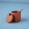 Tam Stoneware Sugar Cellar, Terracotta Rose